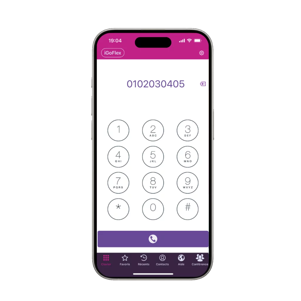 Numéro 01 : appel via l’application iGoFlex sur smartphone.