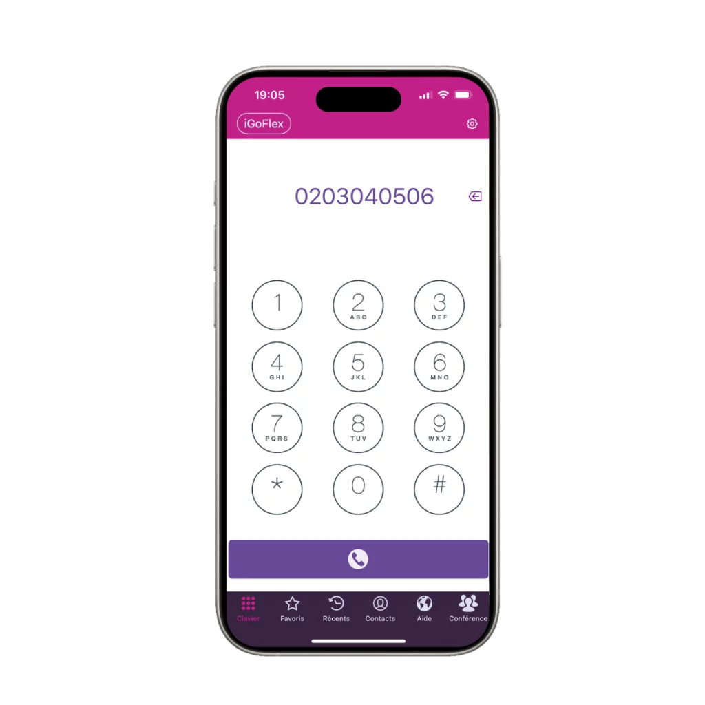 Numéro 02 – appel professionnel via l'application iGoFlex