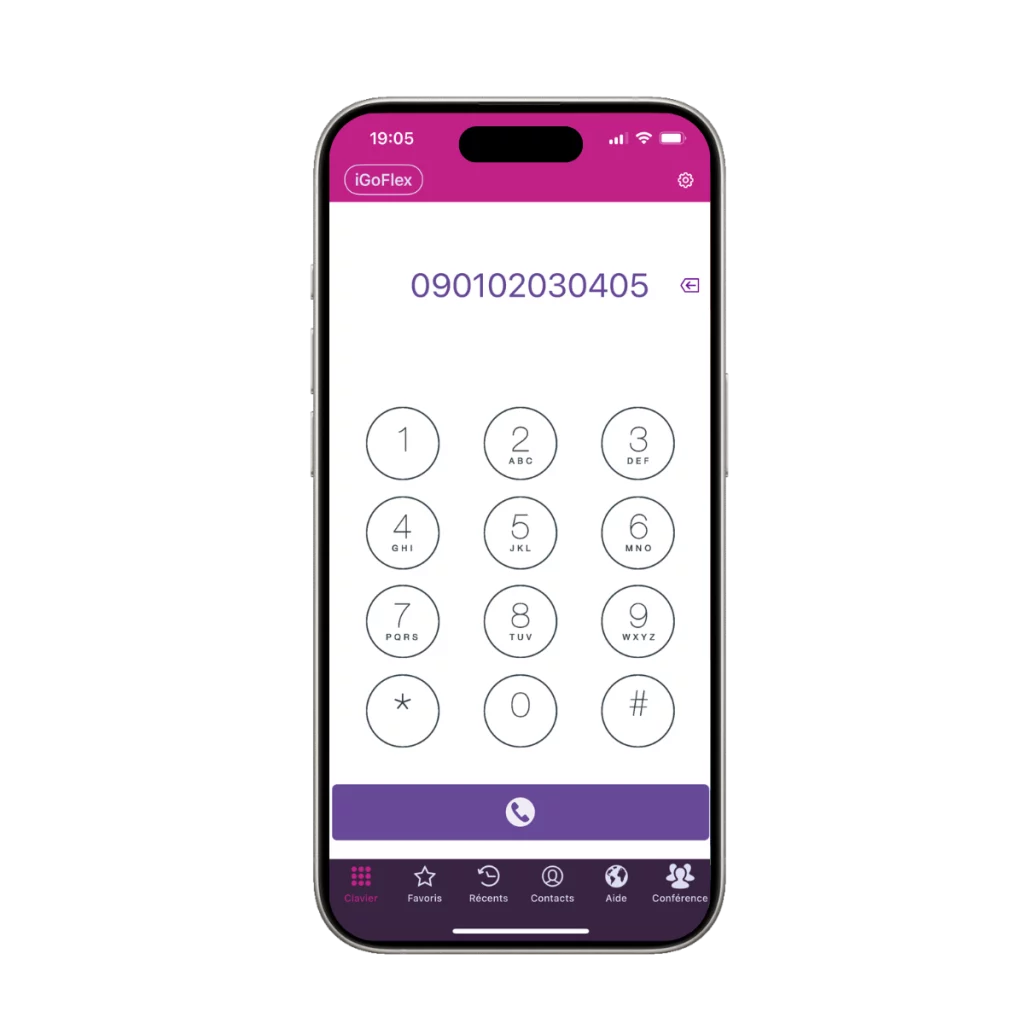 Numéro 09 virtuel affiché sur écran de smartphone